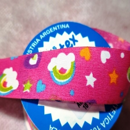 Cinta corazones y arco iris nro 5 x 10mt