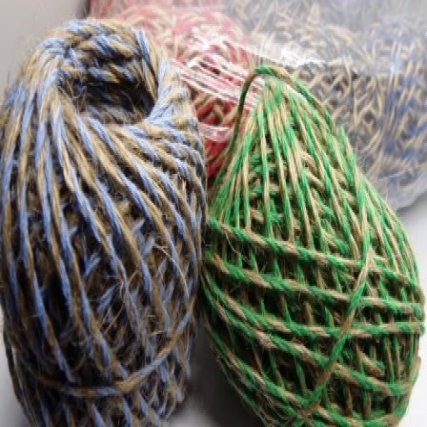 Hilo algodon color y yute 30 mt x 10 ov