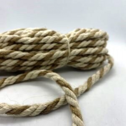 Cordon trenz algod. y yute  0.7cm x 20mt