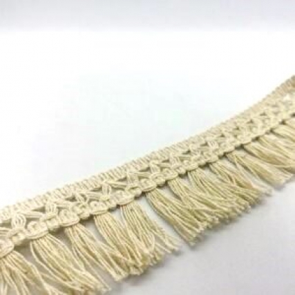 Fleco algodon crudo 6 cm  x 25 mts