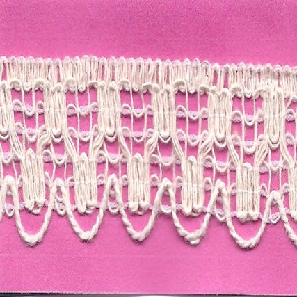 Puntilla algodon 2.5 cm blanco x 10 mts