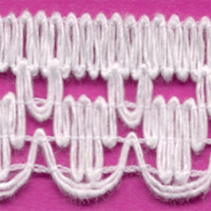 Puntilla algodon 1.5 cm blanco x 10 mt