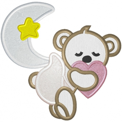 Aplicacion bord.oso y luna 9*11 x unid