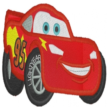 Aplicacion bordada cars 6.5*4 x 3 unid
