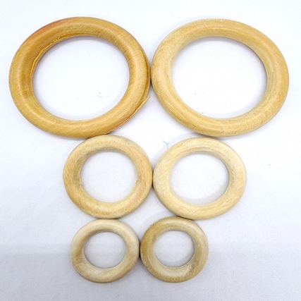 Argolla madera 45*63cmm natural x 25 un