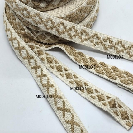 Cinta algodon c/ yute 20 mm x 10 mts