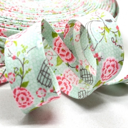 Cinta bies 20 mm jaulas y flores 25 mts