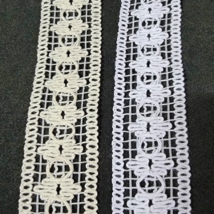 Entredos algodon crudo 3.5 cm x 10 mts
