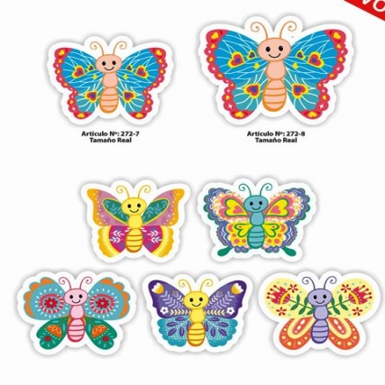 Aplicacion estam. mariposa infantil x 12