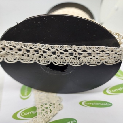 Puntilla de algodon 3 cm x 50 mt