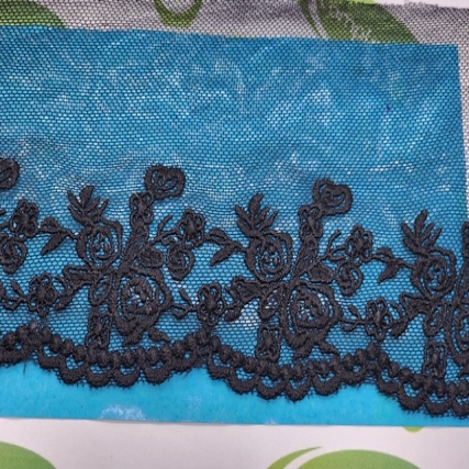 Puntilla tull bordado 10 cm x 15 yds