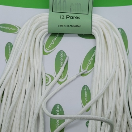 Trenza p/calz redondo 110 cm xdoc blanco