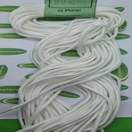 Trenza p/calz redondo 90 cm x doc blanco