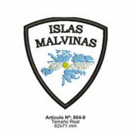 Aplic. bord.escudo islas malvinas x 4 un