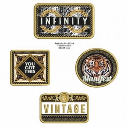 Aplicacion bordado etiq.versace x 4 un