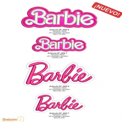 Aplicacion bord. barbie chico x 6 unid