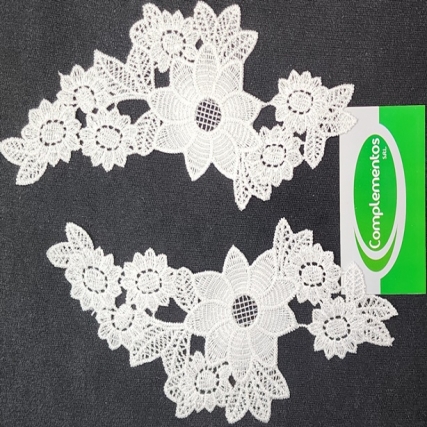 Aplique guipure 20 cm x par
