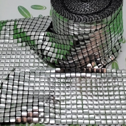Falso strass 12 lineas plata x 10 yd