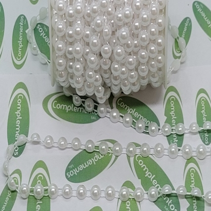 Media perla 8mm en tira x 20 yds