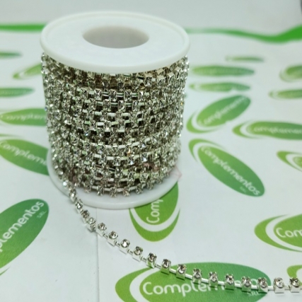 Stras cristal discont ss12 plata x 10 yd