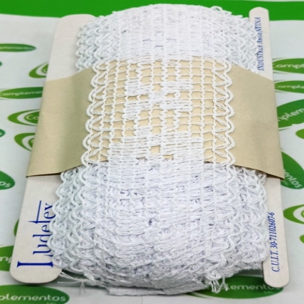 Entredos algodon 6 cm blanco x 10 mt