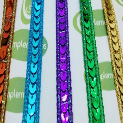 Galon lame y lentj. 12 mm x 20 yds