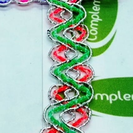 Galon zig zag multicolor 1.5 cm x 10 yd