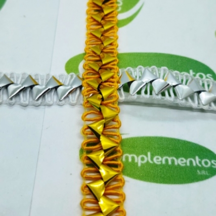 Galon lurex trenzado x 10 yd