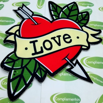 Aplic. bord.super tatto corazon 19.5cmx2