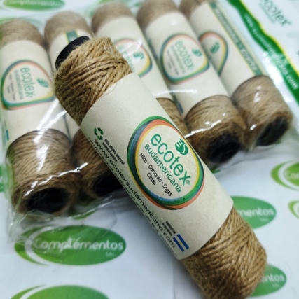 Hilo yute natural 1 mm paq 5 bob x 35 mt