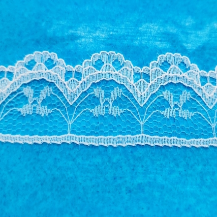Puntilla de nylon 3 cms x 20 yd