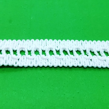 Pasacinta algodon 1.5 cm blanco x 10 mts