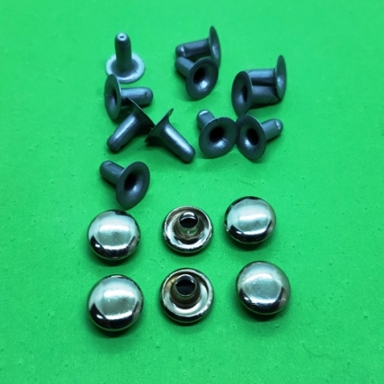 Remache p/ ropa niquel 10/10 x 200 unid
