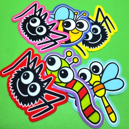 Aplic. estamp. insectos gde x 6 surt.