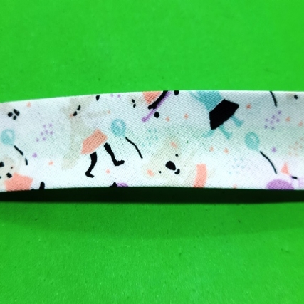 Cinta bies 20mm animalito fiesta x 25 mt