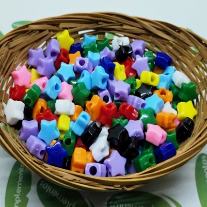 Cuenta plast. estrellas gdes x 250gs