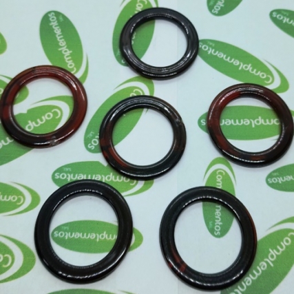 Argolla plana carey 4 cm p/28 mm x 10un