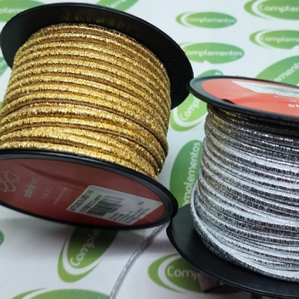 Elastico redondo lurex delta 3 mm x 25mt