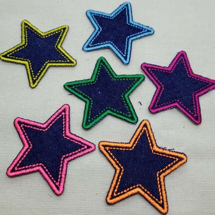 Aplicacion estrella c/pespunte ch. x 6un