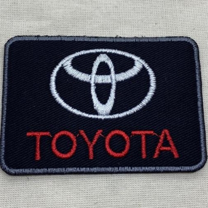 Aplicacion bordada toyota 9*6 x unid
