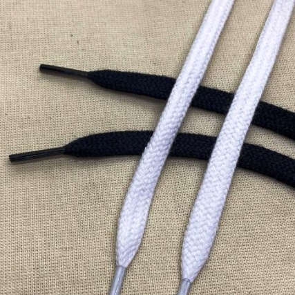 Trenza algodon chato 7* 110cm x 12 pares