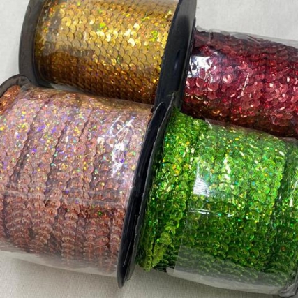 Lentejuela en rollo laser x 1 yd