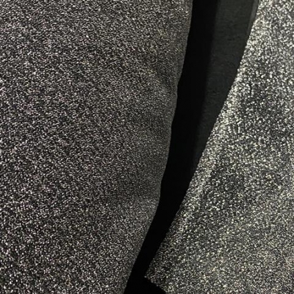 Tela lurex bondeado f/negro 1.60 mt x mt