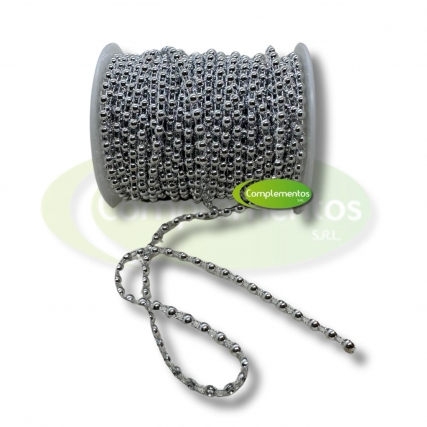 Media perla 4mm en tira x 25 yds
