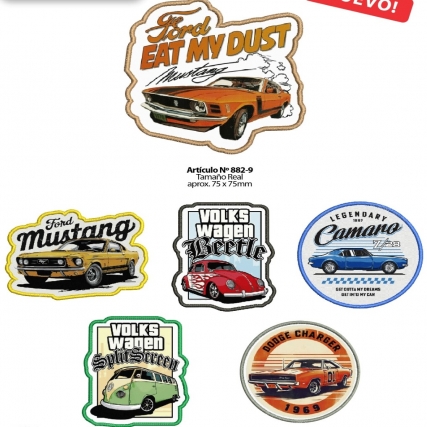 Aplicacion bord. autos vintage x 6 unid