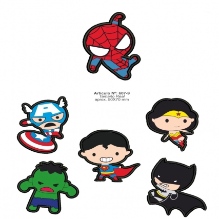 Aplicacion pers.mini heroes x 6 unid