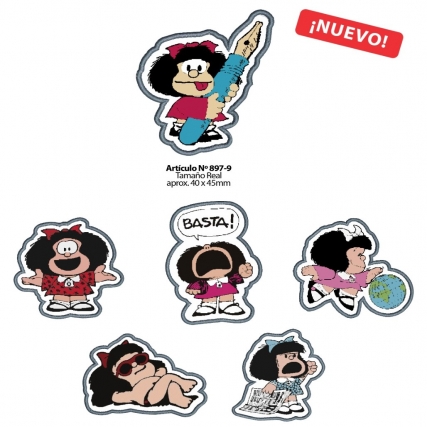 Aplic.bordado mafalda x 6 unid