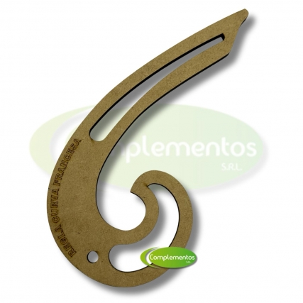 Regla madera curca francesa1 24*3cm x un