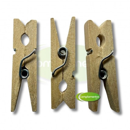 Brochecito madera natural 2.5 cm x 50 un