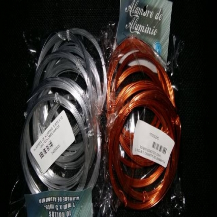 Alambre de aluminio  5 mts x 10 uni